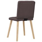 vidaXL Chaises à manger lot de 2 marron foncé tissu