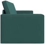 vidaXL Canapé-lit Vert foncé 245 x 78 x 77 cm tissu
