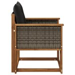 vidaXL Sofa de milieu extérieur Bois d'Acacia Massif Naturel