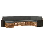 vidaXL Ensemble de canapés d'extérieur 8 pc Naturel et Anthracite