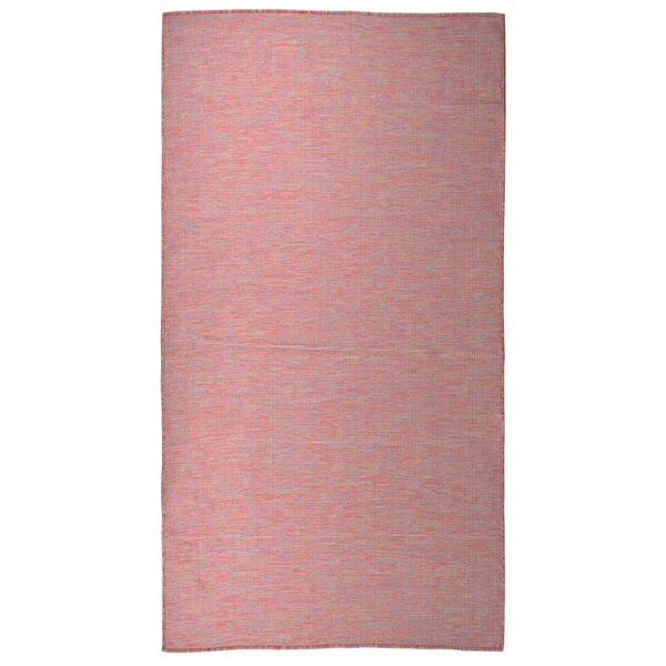vidaXL Tapis à tissage plat d'extérieur 80x150 cm Rouge
