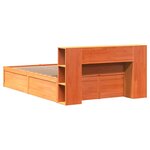 vidaXL Cadre de lit sans matelas cire marron 120x200cm bois pin massif