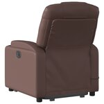 vidaXL Fauteuil inclinable de massage électrique marron similicuir