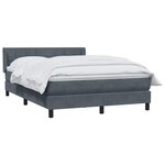vidaXL Sommier à lattes de lit et matelas gris foncé 160x210cm velours