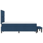 vidaXL Lit avec sommier et banc bleu 120x200 cm en tissu
