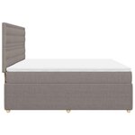 vidaXL Sommier à lattes de lit avec matelas Taupe 180x200 cm Tissu