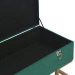 vidaXL Banc avec compartiment de rangement 105 cm Vert Velours