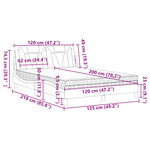 vidaXL Lit avec matelas blanc 120x200 cm similicuir