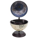 vidaXL Support de vin globe de dessus de table Bois d'eucalyptus Vert