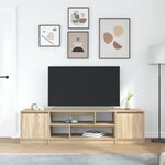 vidaXL Meuble TV chêne sonoma 188 5x41x50 cm bois d'ingénierie