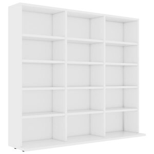 vidaXL Armoire à CD Blanc 100x23x89 5 cm Bois d’ingénierie