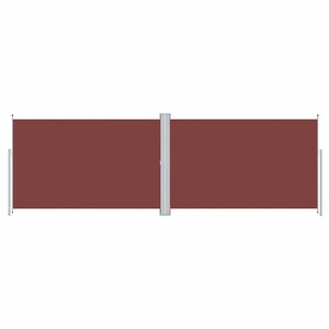 vidaXL Auvent latéral rétractable Marron 200x600 cm