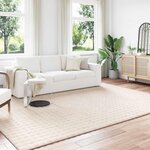 vidaXL Tapis de surface HUARTE Beige 280 x 200 cm Polyester