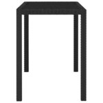 vidaXL Ensemble à manger d'extérieur 5 Pièces coussin Résine tressée Noir