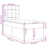 vidaXL Sommier à lattes de lit avec matelas Marron foncé 90x200 cm