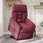 vidaXL Fauteuil inclinable de massage Rouge bordeaux Tissu