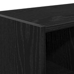 VidaXL Étagères à chaussures empilables en chêne noir 89 5 x 30 x 40cm