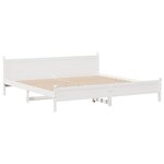 vidaXL Cadre de lit sans matelas blanc 200x200 cm bois massif de pin