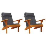 vidaXL Coussins de chaise adirondack lot de 2 anthracite tissu oxford