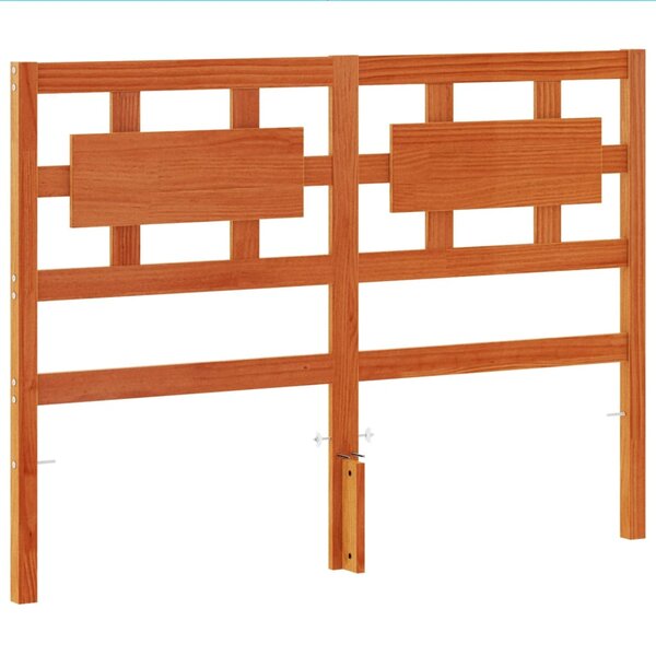 vidaXL Tête de lit cire marron 135 cm bois massif de pin