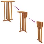 vidaXL Ensemble de bar pliable 5 Pièces Bois de teck massif
