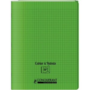 OXFORD C9 Cahier 24x32, 96 pages, 90g, Seyès (grands carreaux) couverture polypropylène avec rabat