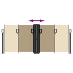 vidaXL Auvent latéral rétractable beige 100x1000 cm