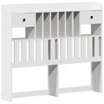 vidaXL Cadre de lit sans matelas blanc 135x190 cm bois de pin massif