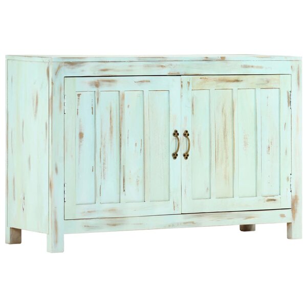 vidaXL Buffet Bleu clair 110x35x70 cm Bois de manguier massif