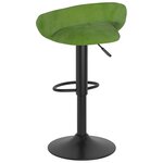 vidaXL Tabourets de bar lot de 2 vert clair velours