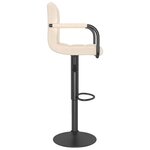 vidaXL Tabourets de bar lot de 2 crème tissu