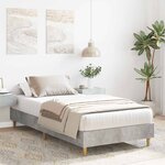 vidaXL Cadre de lit sans matelas gris béton 90x190cm bois d'ingénierie