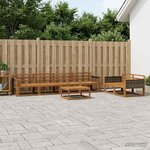 vidaXL Ensemble de canapés d'extérieur 7 Pièces Naturel