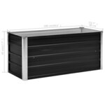 vidaXL Lit surélevé de jardin Anthracite 100x40x45 cm Acier galvanisé