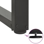 vidaXL Pieds de table à manger en T 2 pièces Anthracite 60 x 35 x (72-73) cm Acier