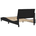 vidaXL Cadre de lit sans matelas noir 100x200 cm velours