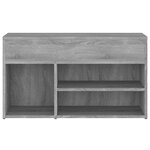 vidaXL Banc à chaussures Sonoma gris 80x30x45 cm Bois d'ingénierie