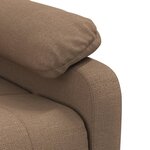 vidaXL Fauteuil électrique de massage Marron Tissu