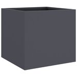 vidaXL Jardinières 2 Pièces anthracite 32x30x29 cm acier laminé à froid