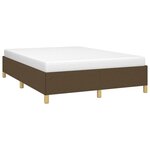 vidaXL Cadre de lit sans matelas marron foncé 140x200 cm tissu