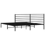 vidaXL Cadre de lit métal sans matelas avec tête de lit noir 193x203cm