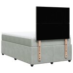 vidaXL Sommier à lattes de lit et matelas gris clair 120x190cm velours