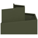 vidaXL Cache-pot de jardin Vert olive 60 x 60 x 50 cm