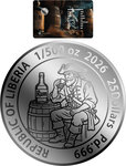 Monnaie RUM 1/500 Oz Palladium 25$ Liberia 2026 (PRÉCOMMANDE)