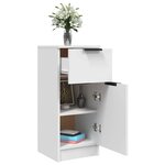 vidaXL Buffets 2 Pièces blanc 30x30x70 cm bois d'ingénierie