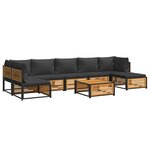 vidaXL Salon de jardin avec coussins 8 Pièces bois massif d'acacia