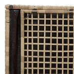 vidaXL Boîte de Rangement Beige et crème Effet rotin  coussin en polyester