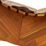 vidaXL Transat avec coussin 2 Pièces Marron Bois d'Acacia Massif