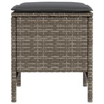 vidaXL Pouf de Jardin 2 Pièce Gris et Gris foncé 38 x 38 x 45 cm