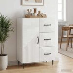 vidaXL Buffet Blanc 66 x 34 5 x 89 5 cm Bois d'ingénierie